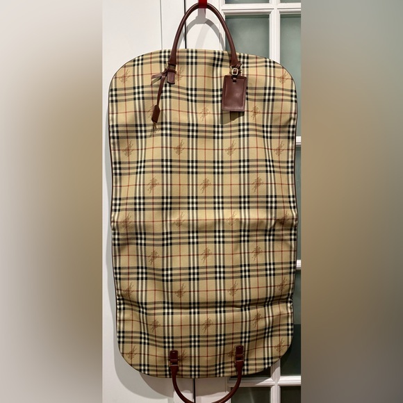 BURBERRY Vintage Haymarket Check Canvas Garment Bag - Picture 3 of 17